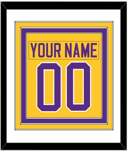 Los Angeles Nameplate & Number (Back) Combined - Home Gold (1980-1988) - Premier Tier 1
