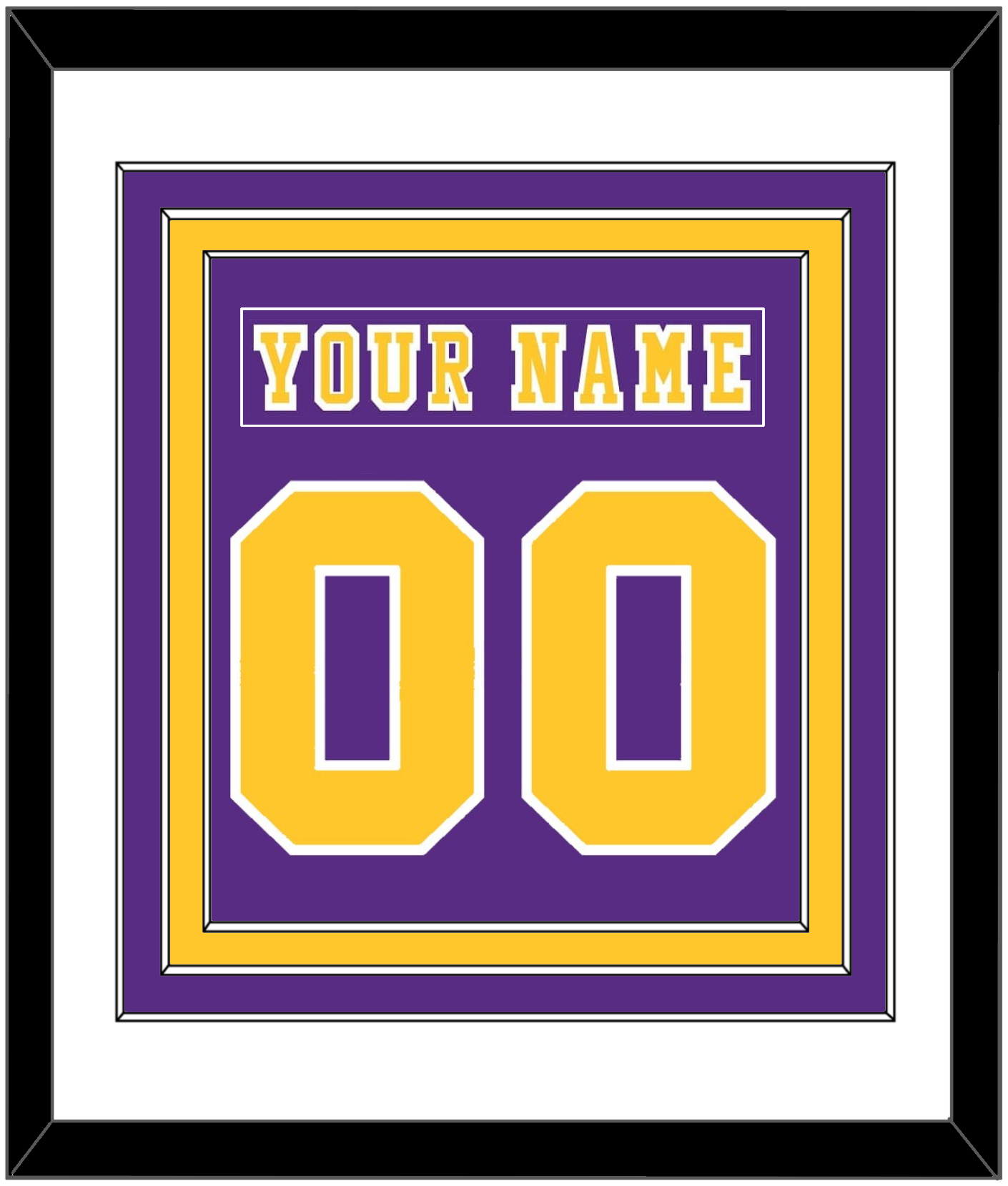 Los Angeles Nameplate & Number (Back) Combined - Road Purple (1977-1980) - Premier Tier 1
