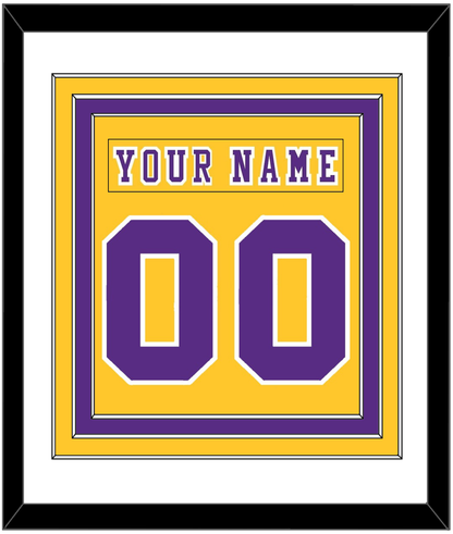 Los Angeles Nameplate & Number (Back) Combined - Home Gold (1970-1980) - Premier Tier 1