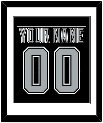 Los Angeles Nameplate & Number (Back) Combined - Road Black (1991-1992) - Essential Tier 1