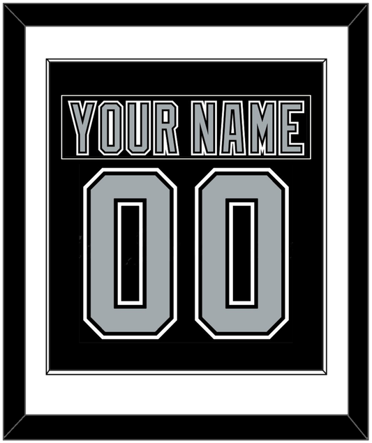 Los Angeles Nameplate & Number (Back) Combined - Road Black (1991-1992) - Essential Tier 1