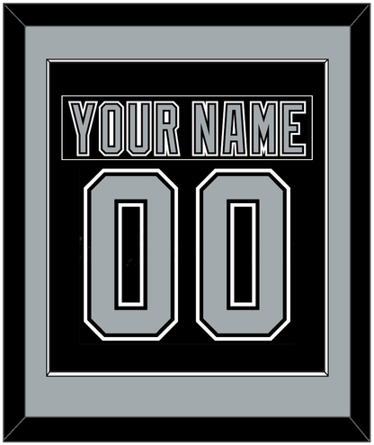 Los Angeles Nameplate & Number (Back) Combined - Road Black (1991-1992) - Essential Tier 2