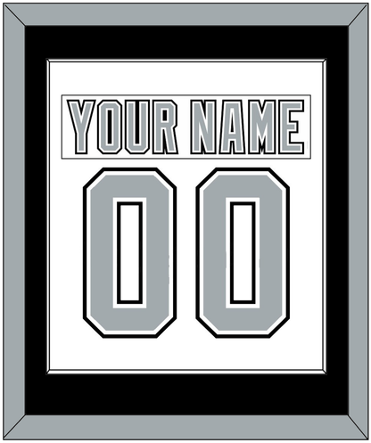 Los Angeles Nameplate & Number (Back) Combined - Home White (1991-1992) - Essential Tier 1