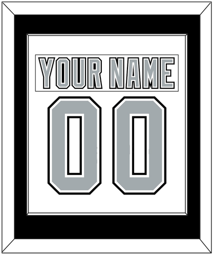 Los Angeles Nameplate & Number (Back) Combined - Home White (1991-1992) - Essential Tier 1