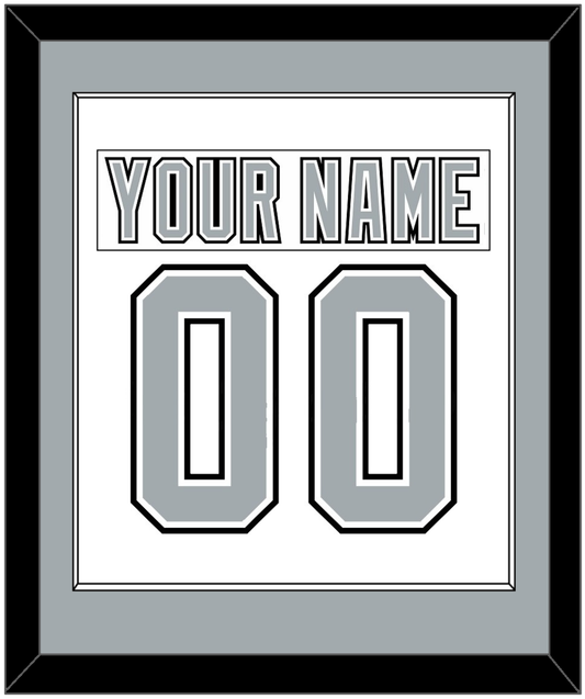Los Angeles Nameplate & Number (Back) Combined - Home White (1991-1992) - Essential Tier 2