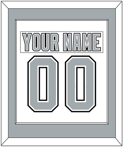 Los Angeles Nameplate & Number (Back) Combined - Home White (1991-1992) - Essential Tier 2