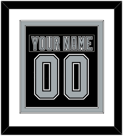 Los Angeles Nameplate & Number (Back) Combined - Road Black (1991-1992) - Signature Tier 1