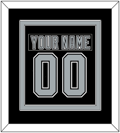 Los Angeles Nameplate & Number (Back) Combined - Road Black (1991-1992) - Signature Tier 2