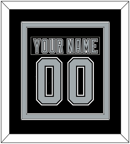 Los Angeles Nameplate & Number (Back) Combined - Road Black (1991-1992) - Signature Tier 2
