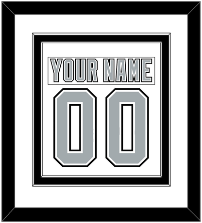 Los Angeles Nameplate & Number (Back) Combined - Home White (1991-1992) - Signature Tier 1