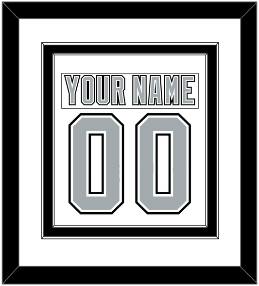 Los Angeles Nameplate & Number (Back) Combined - Home White (1991-1992) - Signature Tier 1