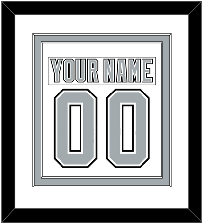 Los Angeles Nameplate & Number (Back) Combined - Home White (1991-1992) - Signature Tier 2