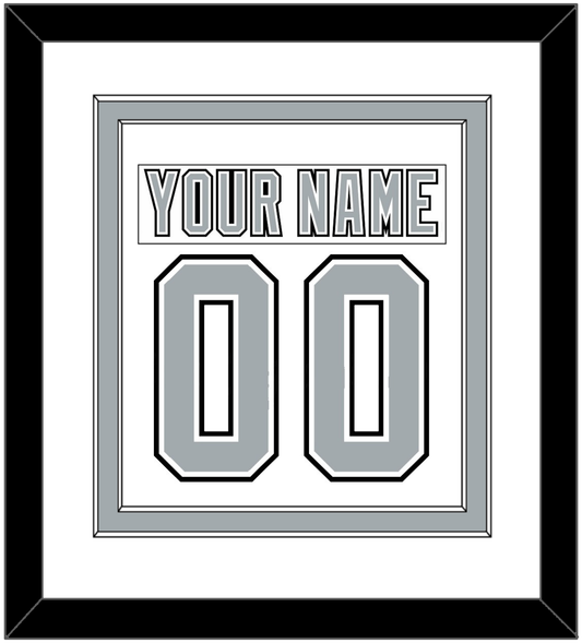 Los Angeles Nameplate & Number (Back) Combined - Home White (1991-1992) - Signature Tier 2
