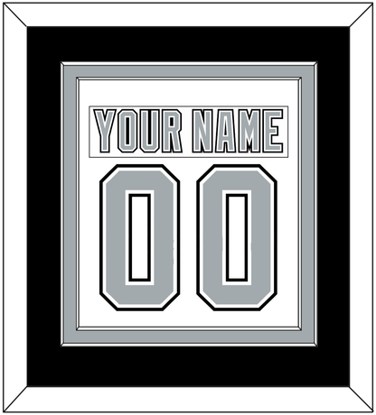 Los Angeles Nameplate & Number (Back) Combined - Home White (1991-1992) - Signature Tier 3