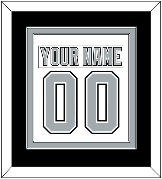 Los Angeles Nameplate & Number (Back) Combined - Home White (1991-1992) - Signature Tier 3