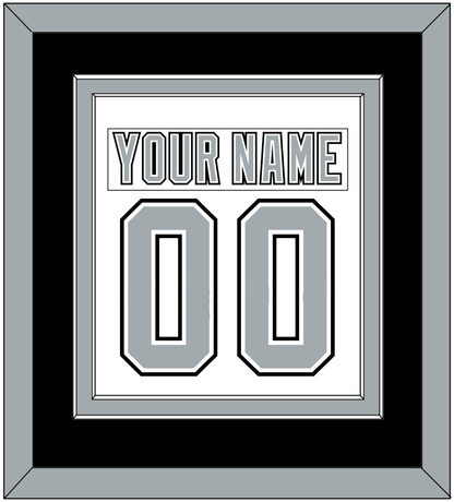 Los Angeles Nameplate & Number (Back) Combined - Home White (1991-1992) - Signature Tier 3