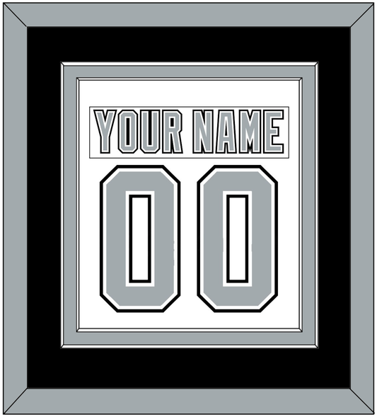 Los Angeles Nameplate & Number (Back) Combined - Home White (1991-1992) - Signature Tier 3