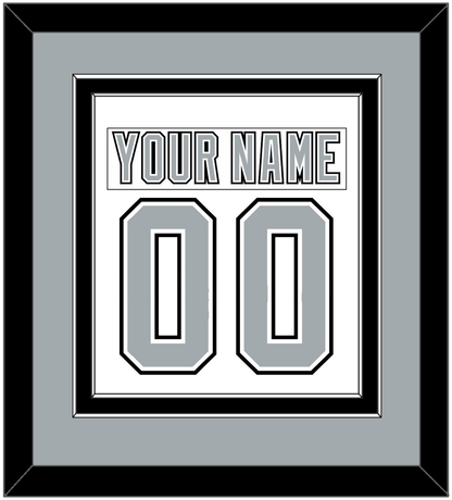 Los Angeles Nameplate & Number (Back) Combined - Home White (1991-1992) - Signature Tier 4