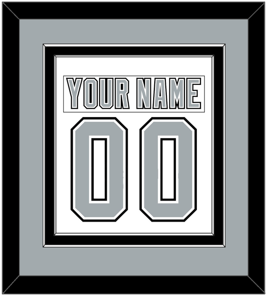 Los Angeles Nameplate & Number (Back) Combined - Home White (1991-1992) - Signature Tier 4
