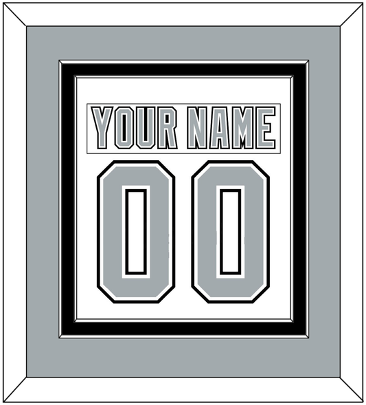 Los Angeles Nameplate & Number (Back) Combined - Home White (1991-1992) - Signature Tier 4