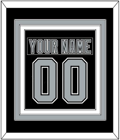 Los Angeles Nameplate & Number (Back) Combined - Road Black (1991-1992) - Premier Tier 2