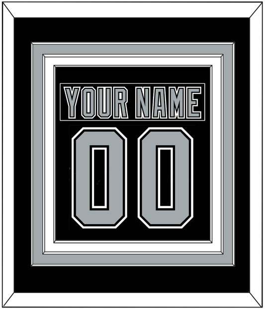 Los Angeles Nameplate & Number (Back) Combined - Road Black (1991-1992) - Premier Tier 2