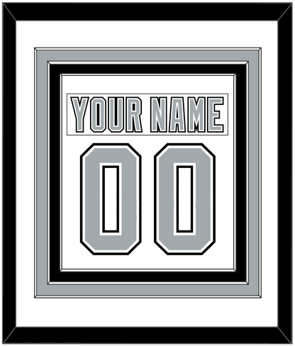 Los Angeles Nameplate & Number (Back) Combined - Home White (1991-1992) - Premier Tier 1