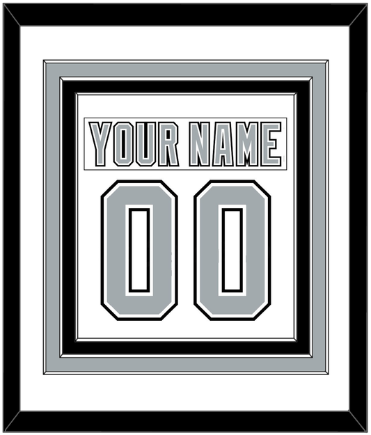 Los Angeles Nameplate & Number (Back) Combined - Home White (1991-1992) - Premier Tier 1
