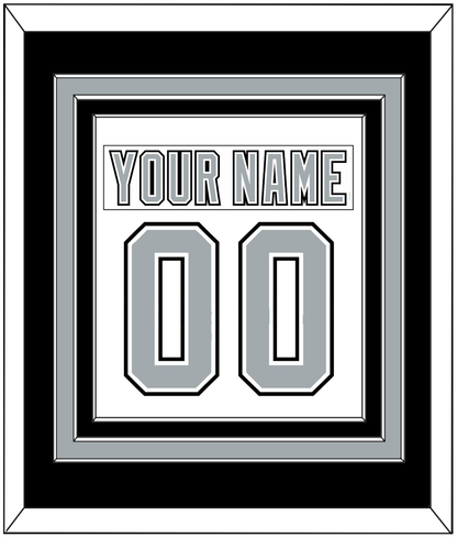 Los Angeles Nameplate & Number (Back) Combined - Home White (1991-1992) - Premier Tier 2