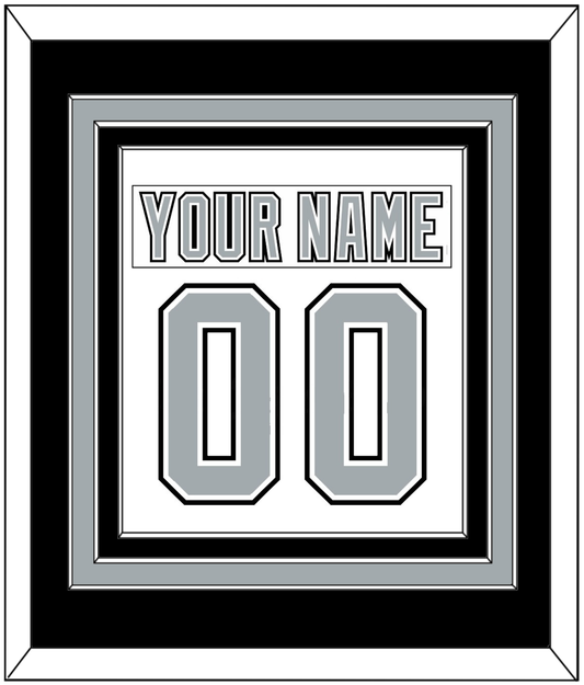 Los Angeles Nameplate & Number (Back) Combined - Home White (1991-1992) - Premier Tier 2