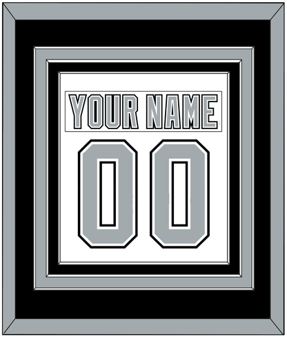 Los Angeles Nameplate & Number (Back) Combined - Home White (1991-1992) - Premier Tier 2