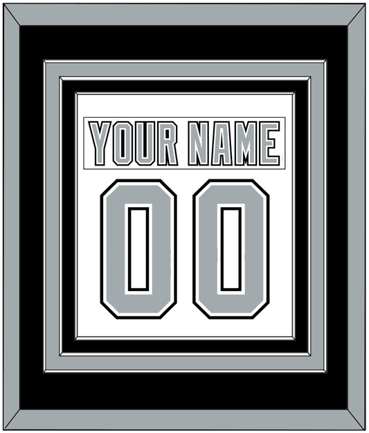Los Angeles Nameplate & Number (Back) Combined - Home White (1991-1992) - Premier Tier 2
