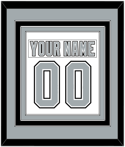 Los Angeles Nameplate & Number (Back) Combined - Home White (1991-1992) - Premier Tier 3