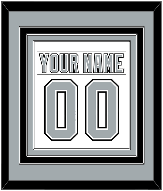 Los Angeles Nameplate & Number (Back) Combined - Home White (1991-1992) - Premier Tier 3