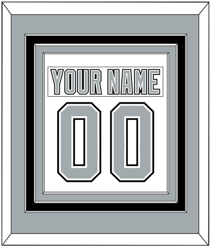 Los Angeles Nameplate & Number (Back) Combined - Home White (1991-1992) - Premier Tier 3