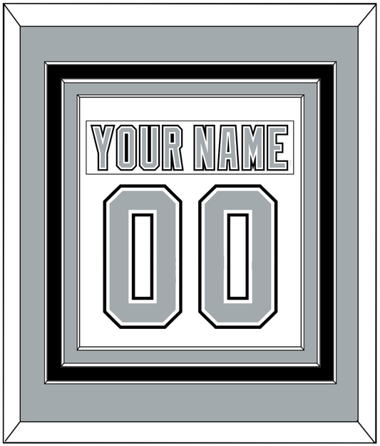 Los Angeles Nameplate & Number (Back) Combined - Home White (1991-1992) - Premier Tier 3