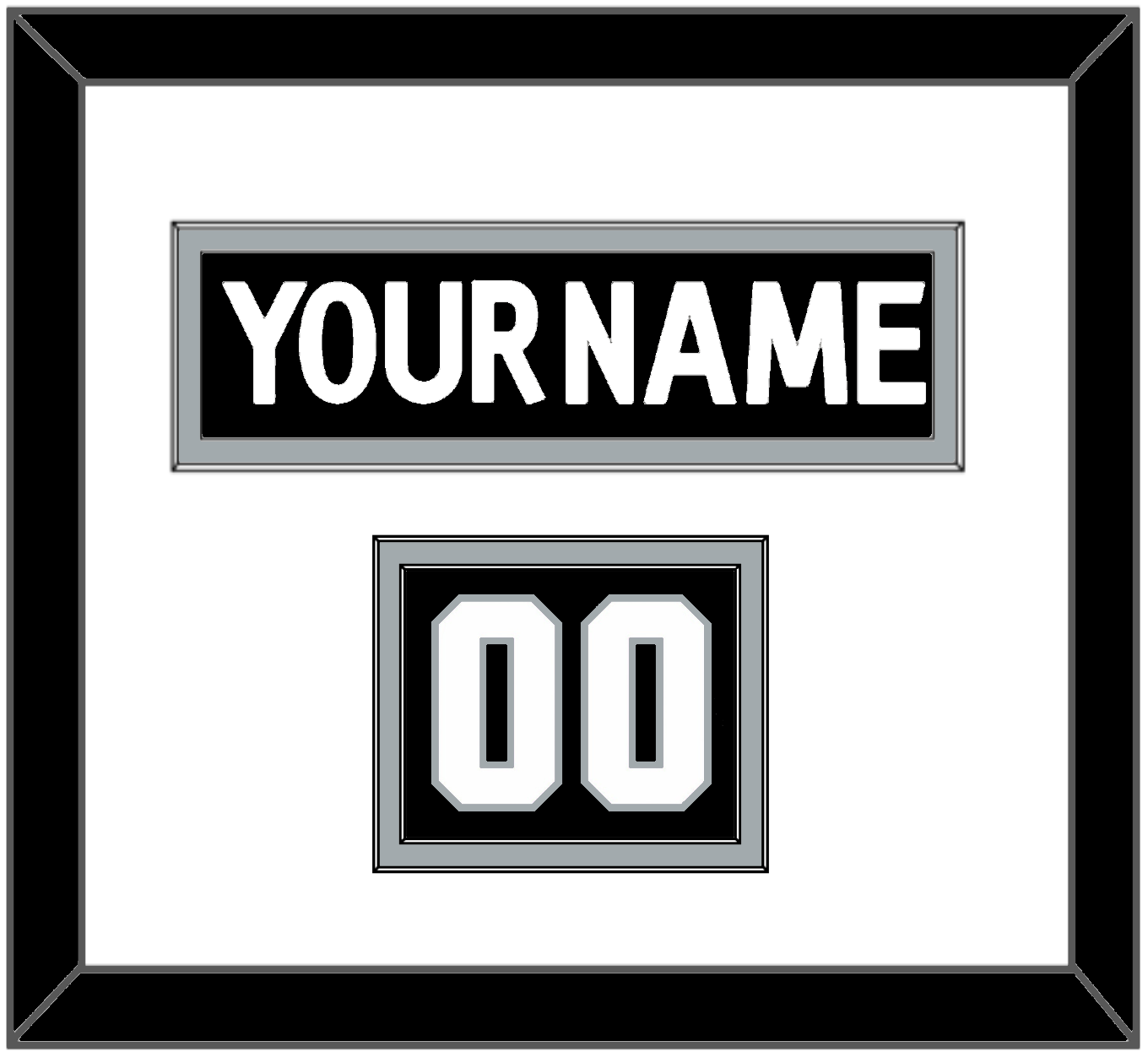 Los Angeles Nameplate & Number (Shoulder) - Home Black (2017-2024) - Signature Tier 1