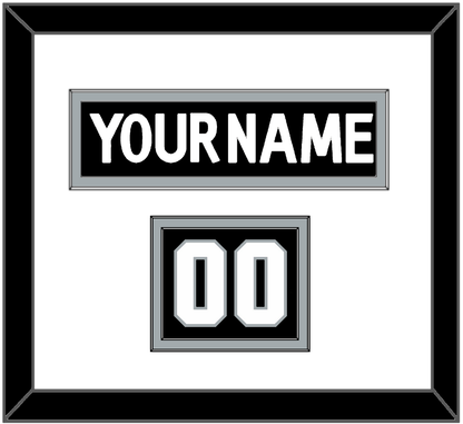 Los Angeles Nameplate & Number (Shoulder) - Home Black (2017-2024) - Signature Tier 1
