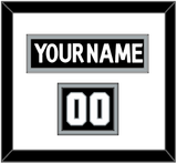 Los Angeles Nameplate & Number (Shoulder) - Home Black (2011-2017) - Double Mat 1