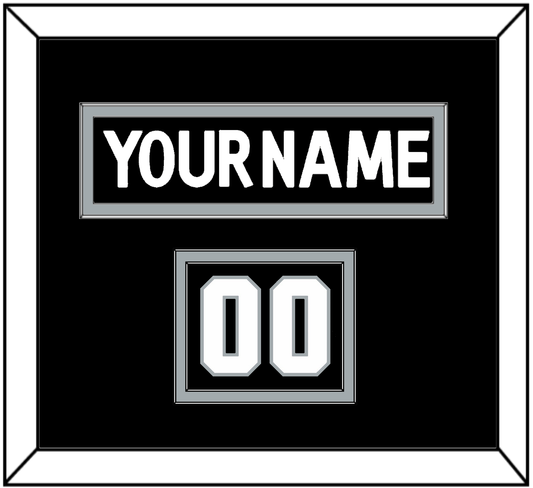 Los Angeles Nameplate & Number (Shoulder) - Home Black (2017-2024) - Signature Tier 2