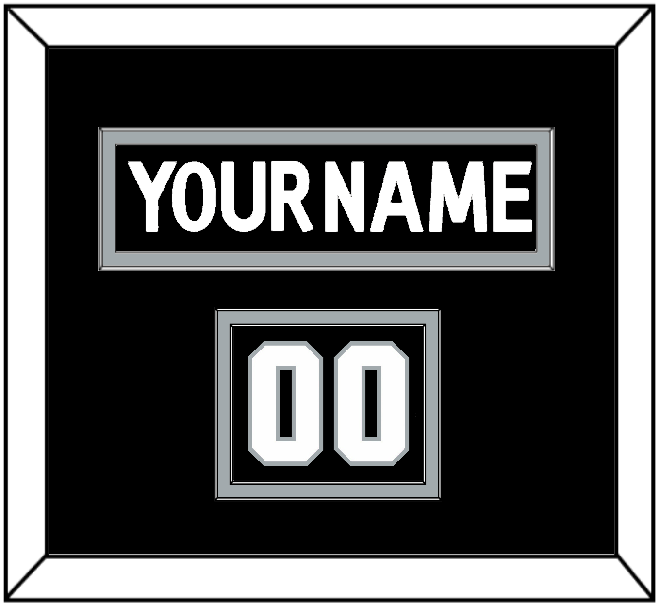 Los Angeles Nameplate & Number (Shoulder) - Home Black (2011-2017) - Signature Tier 2
