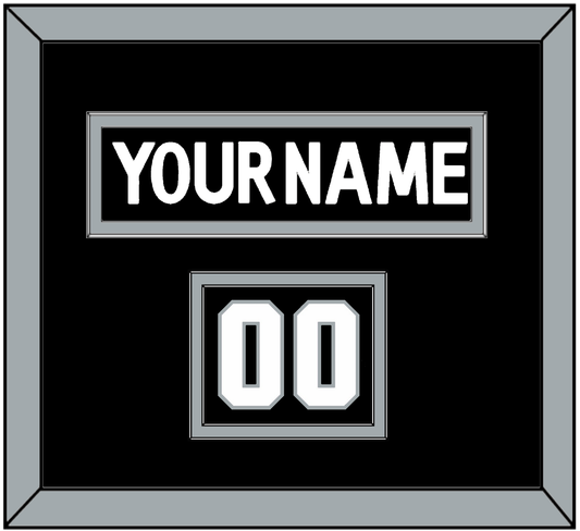 Los Angeles Nameplate & Number (Shoulder) - Home Black (2017-2024) - Signature Tier 2
