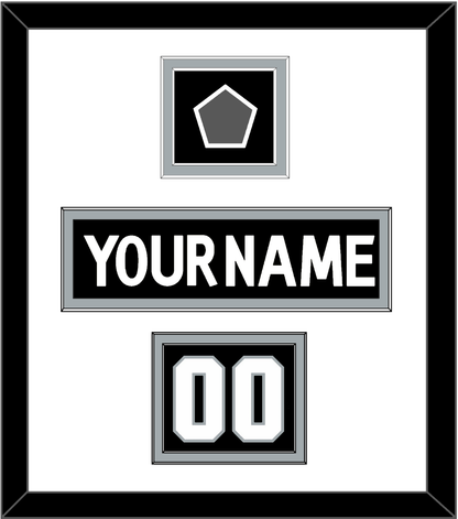 Los Angeles Nameplate, Number (Shoulder) & Stanley Cup Champions Patch - Home Black (2011-2017) - Signature Tier 1