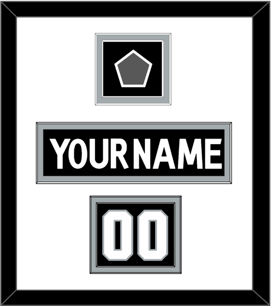 Los Angeles Nameplate, Number (Shoulder) & Stanley Cup Champions Patch - Home Black (2011-2017) - Signature Tier 1