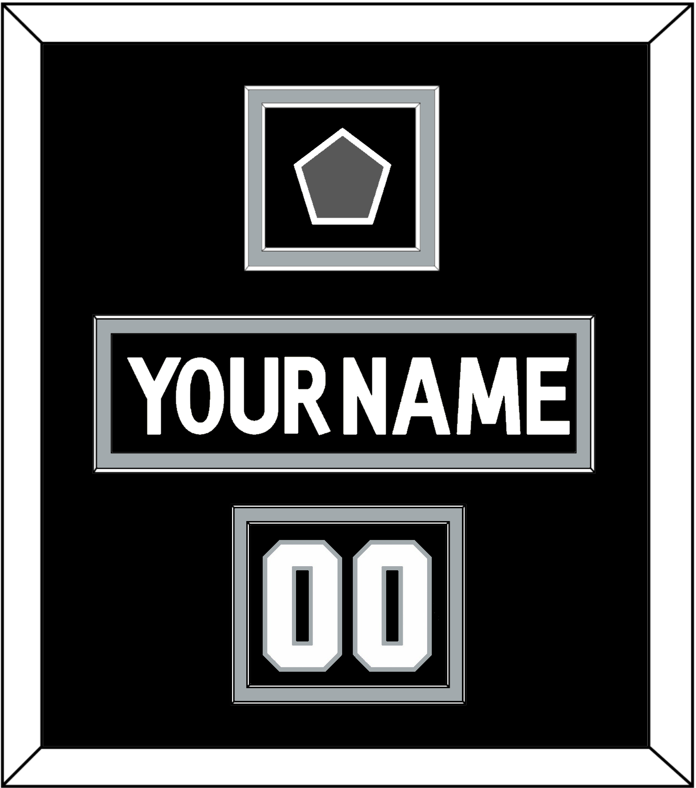 Los Angeles Nameplate, Number (Shoulder) & Stanley Cup Finals Patch - Home Black (2011-2017) - Signature Tier 2