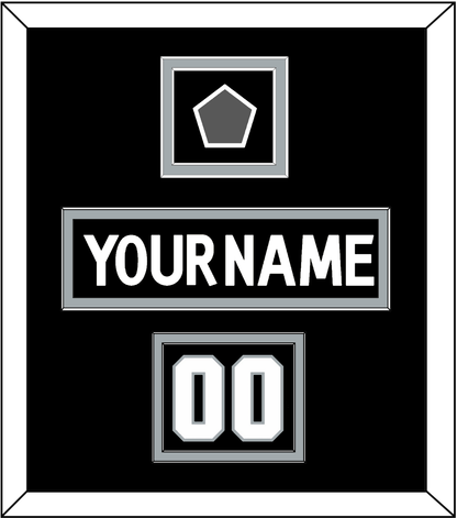 Los Angeles Nameplate, Number (Shoulder) & Stanley Cup Finals Patch - Home Black (2011-2017) - Signature Tier 2