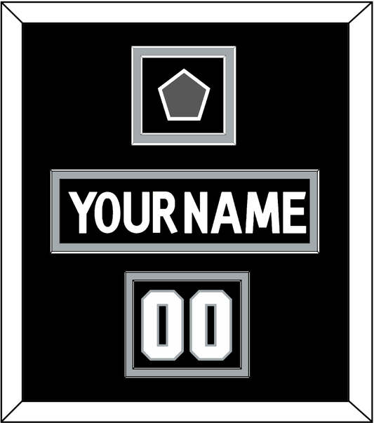 Los Angeles Nameplate, Number (Shoulder) & Stanley Cup Champions Patch - Home Black (2011-2017) - Signature Tier 2