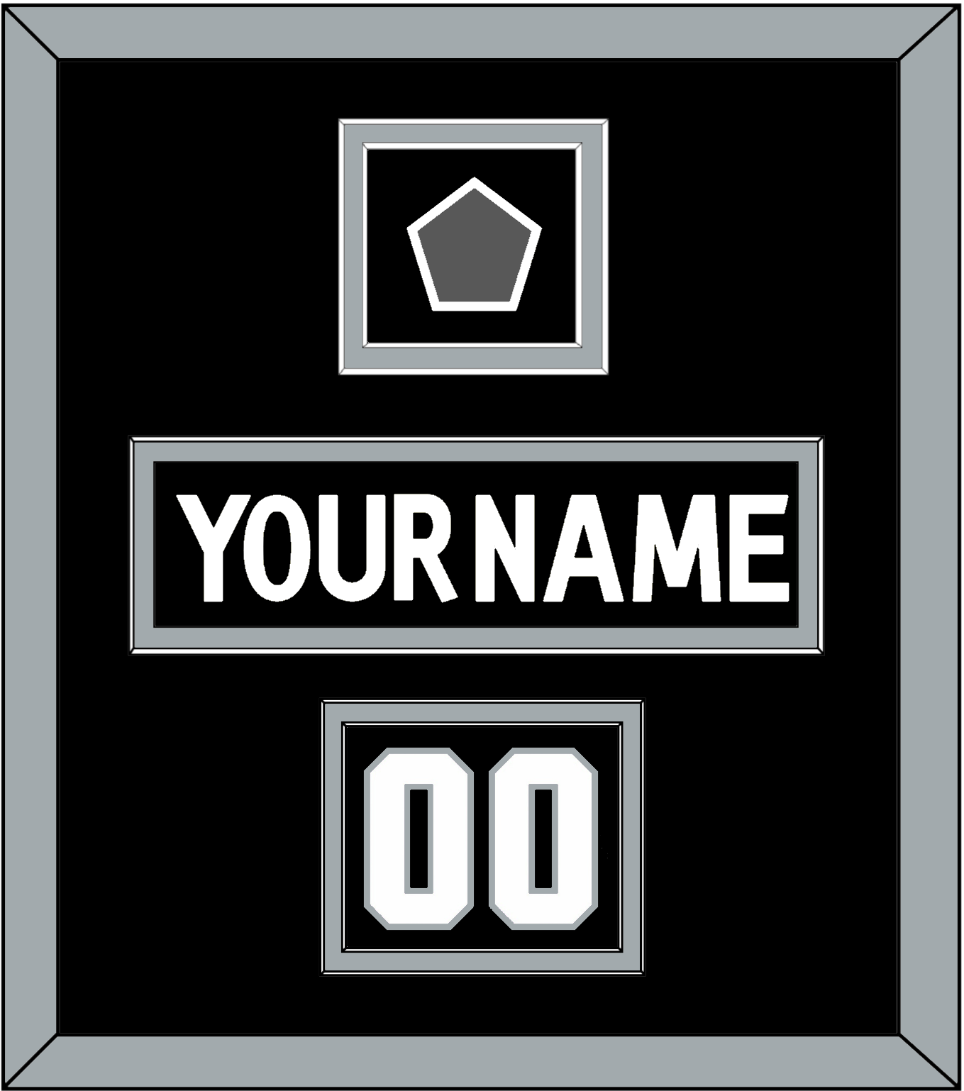 Los Angeles Nameplate, Number (Shoulder) & Stanley Cup Finals Patch - Home Black (2011-2017) - Signature Tier 2