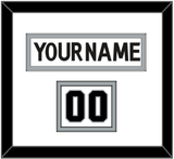 Los Angeles Nameplate & Number (Shoulder) - Road White (2011-2017) - Double Mat 1