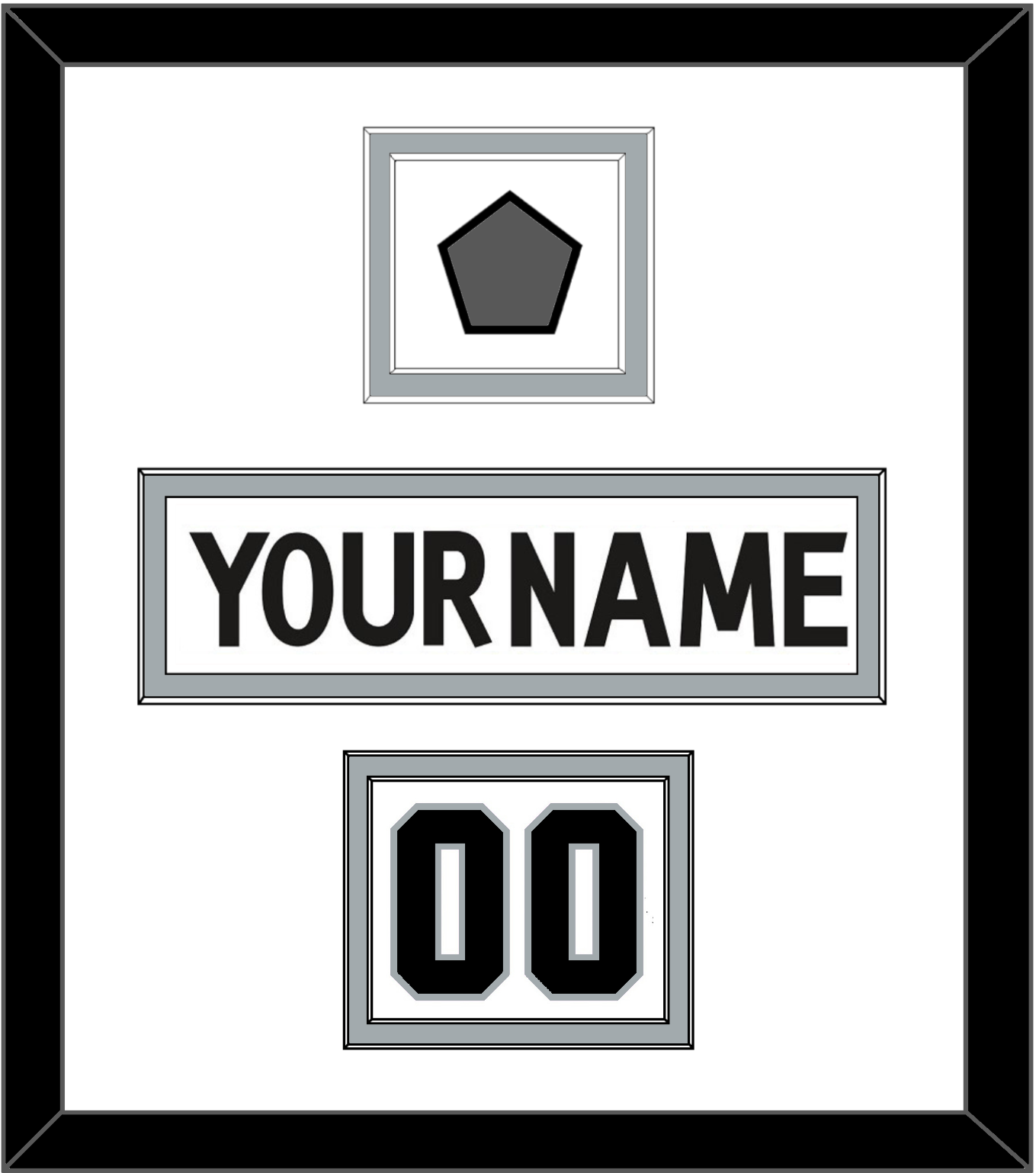 Los Angeles Nameplate, Number (Shoulder) & Stanley Cup Finals Patch - Road White (2011-2017) - Signature Tier 1